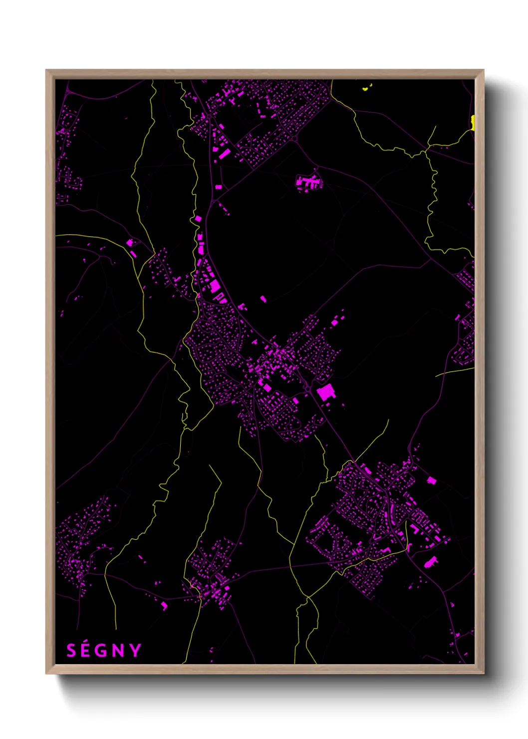 Une affiche de carte sur Ségny