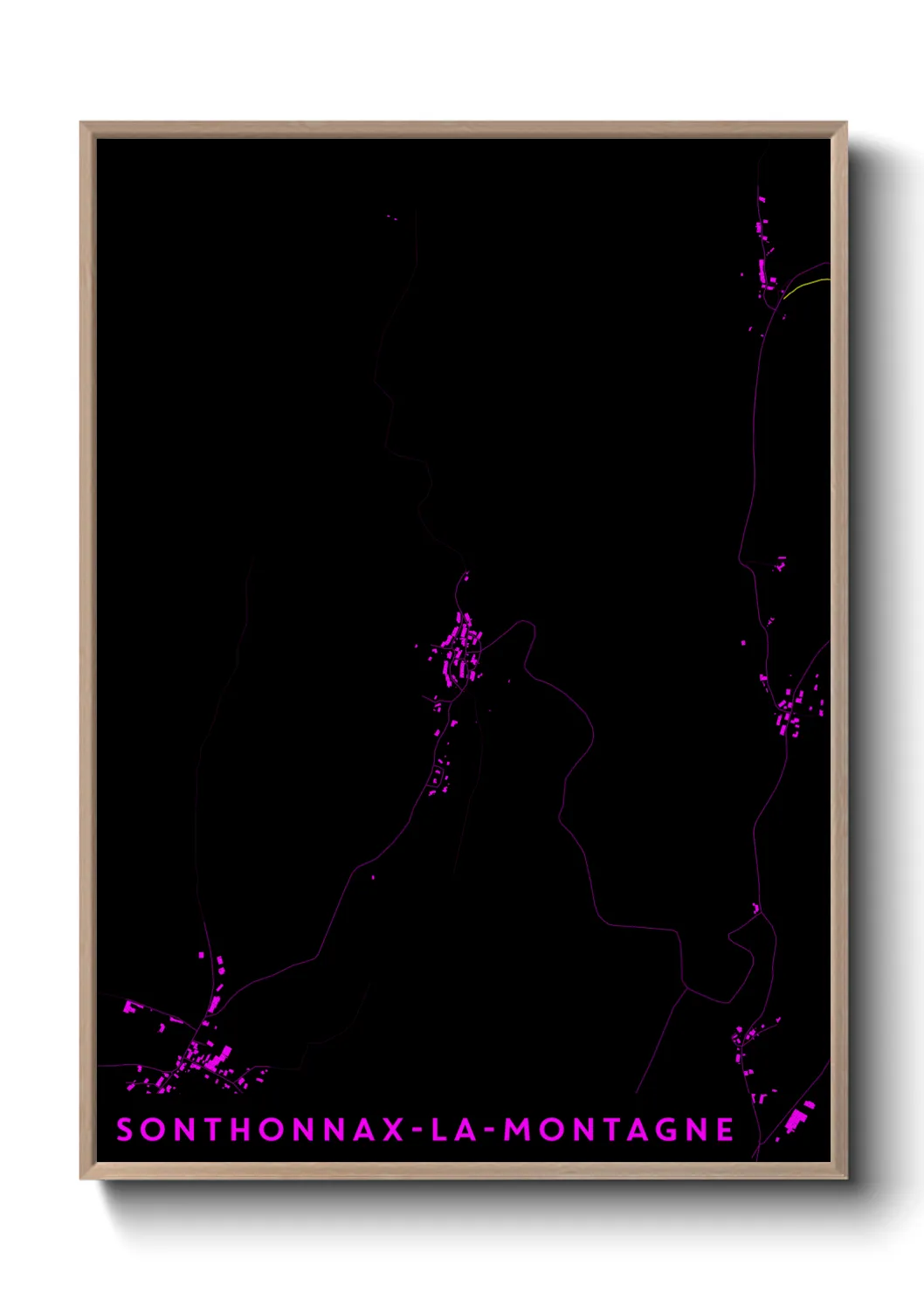 Une affiche de carte sur Sonthonnax-la-Montagne