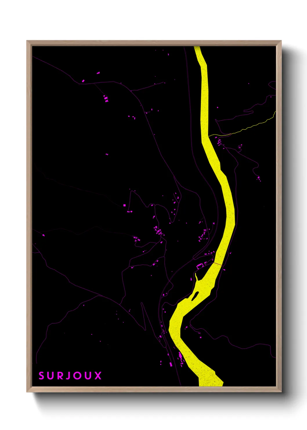 Une affiche de carte sur Surjoux