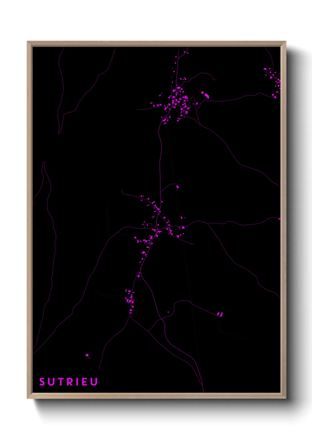 Une affiche de carte sur Sutrieu