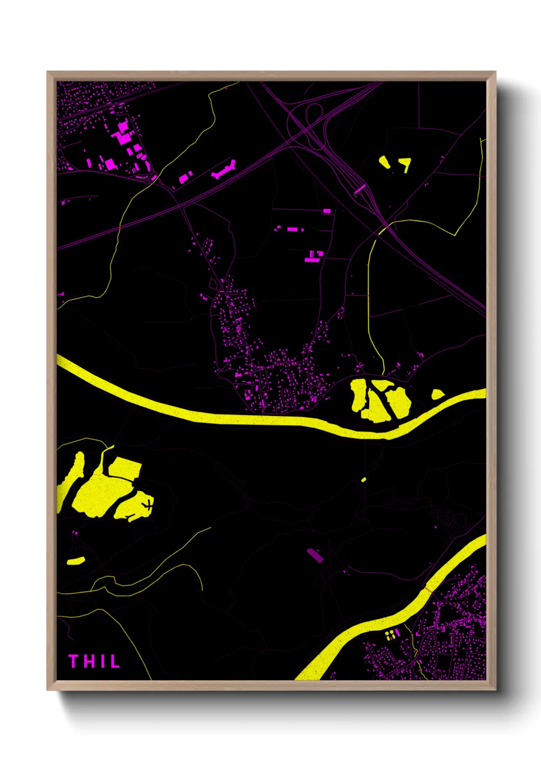 Une affiche de carte sur Thil