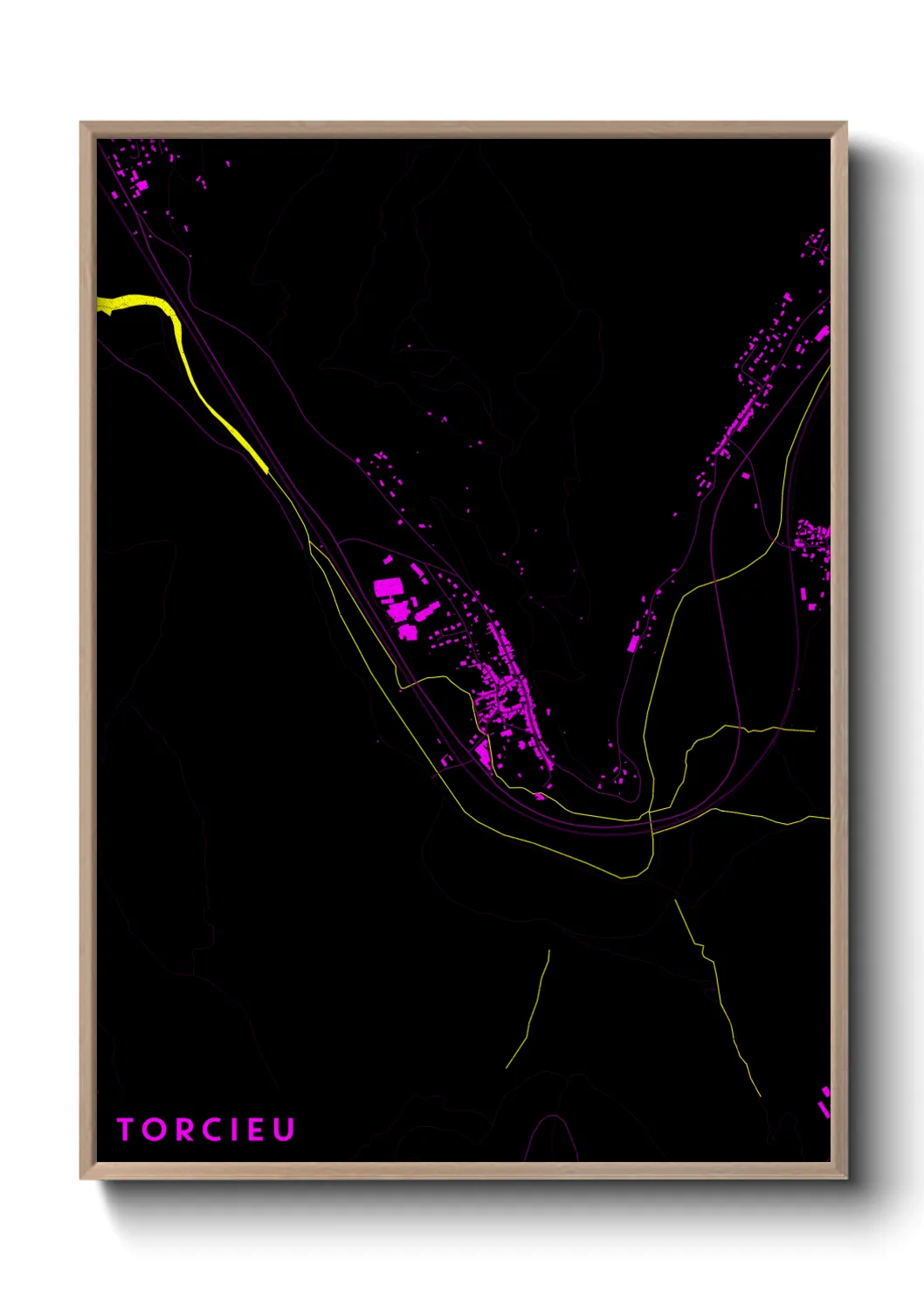 Une affiche de carte sur Torcieu