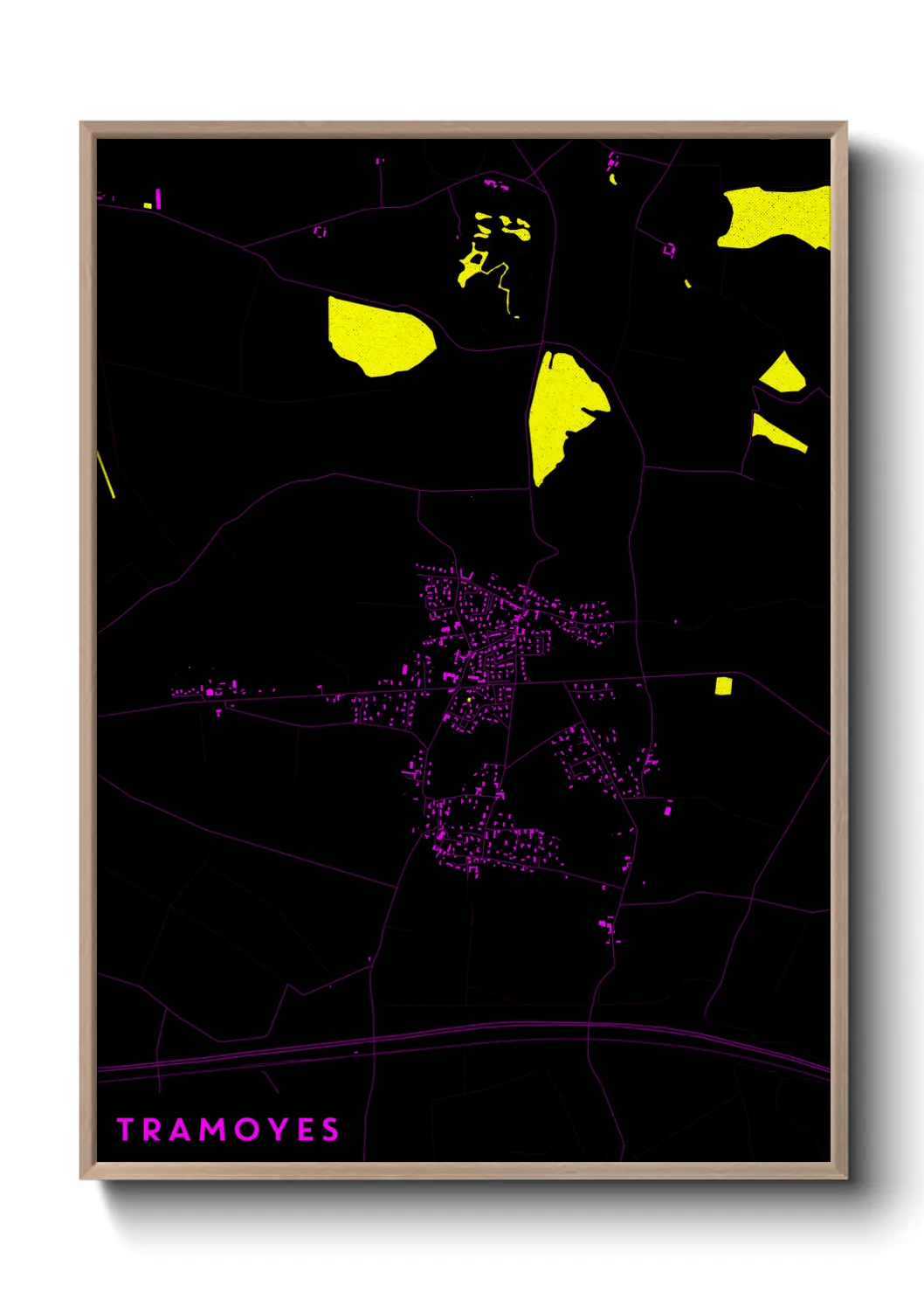 Une affiche de carte sur Tramoyes