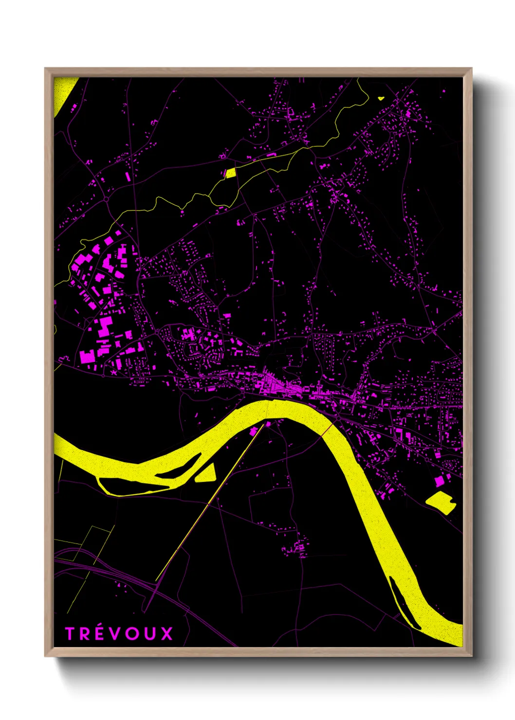 Une affiche de carte sur Trévoux