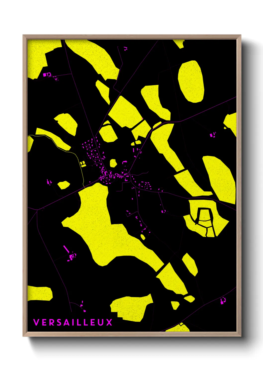 Une affiche de carte sur Versailleux
