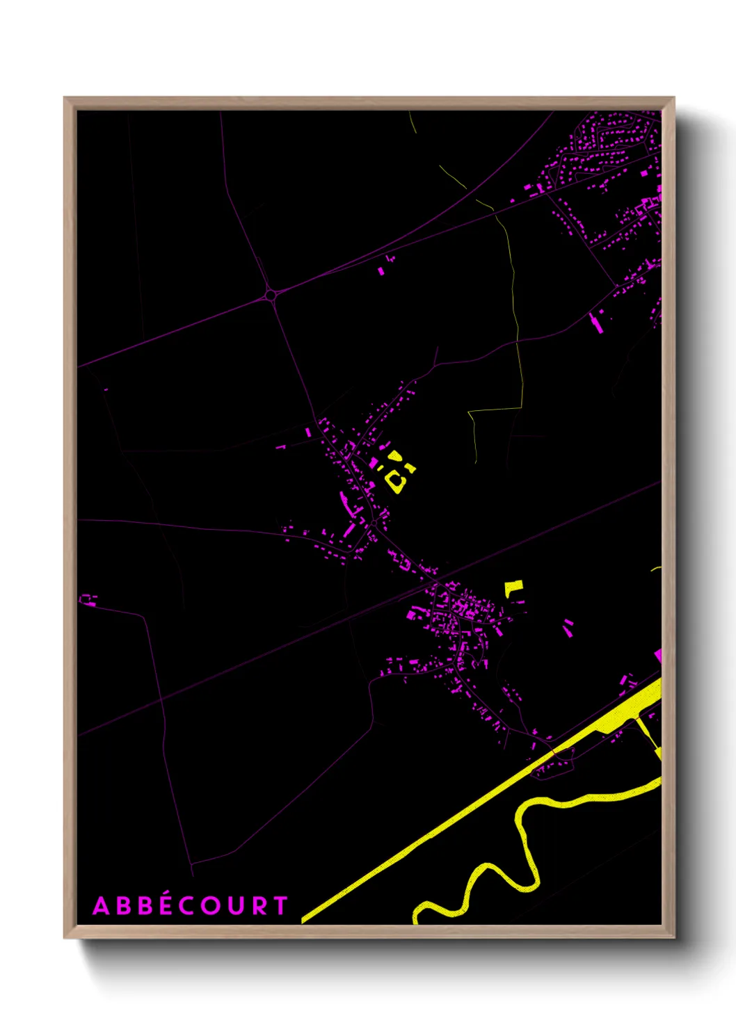 Une affiche de carte sur Abbécourt