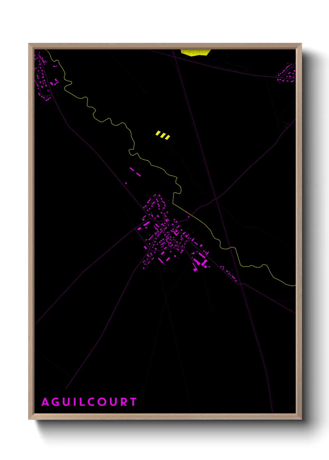 Une affiche de carte sur Aguilcourt