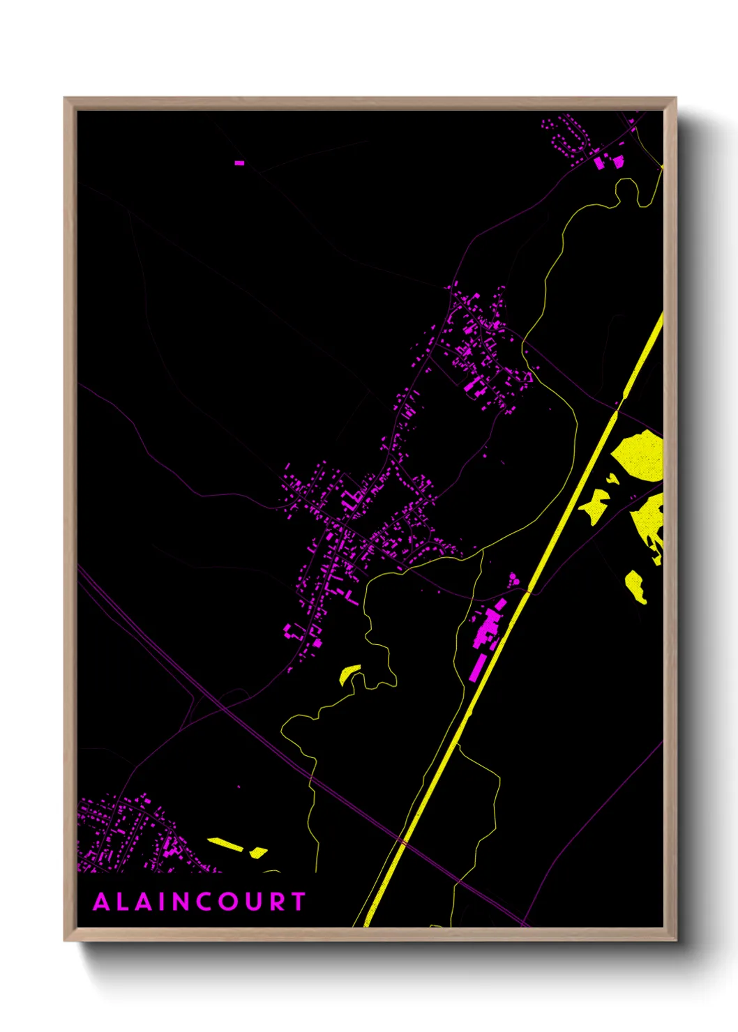 Une affiche de carte sur Alaincourt