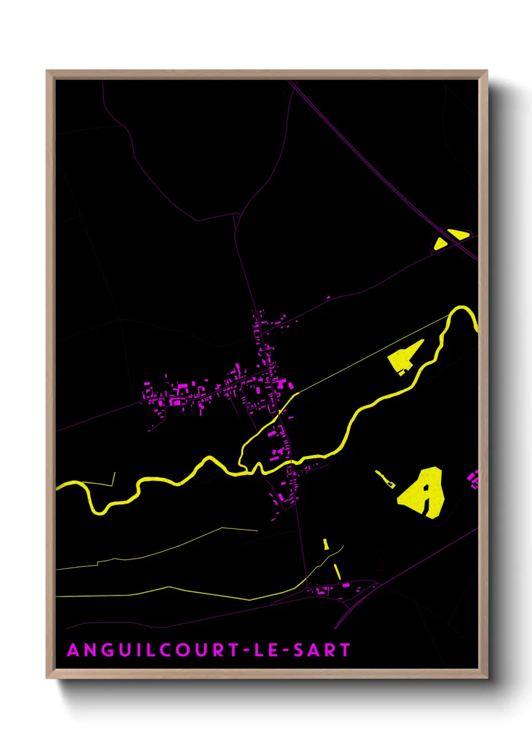 Une affiche de carte sur Anguilcourt-le-Sart