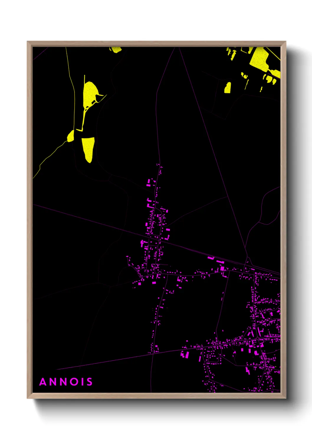 Une affiche de carte sur Annois
