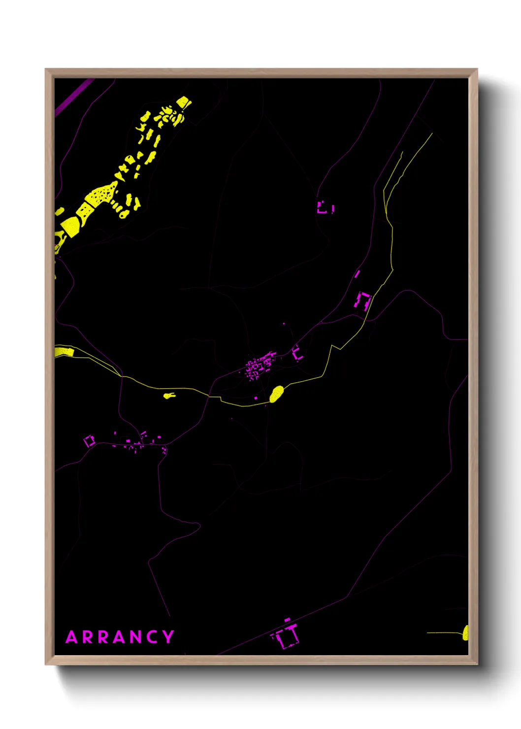 Une affiche de carte sur Arrancy