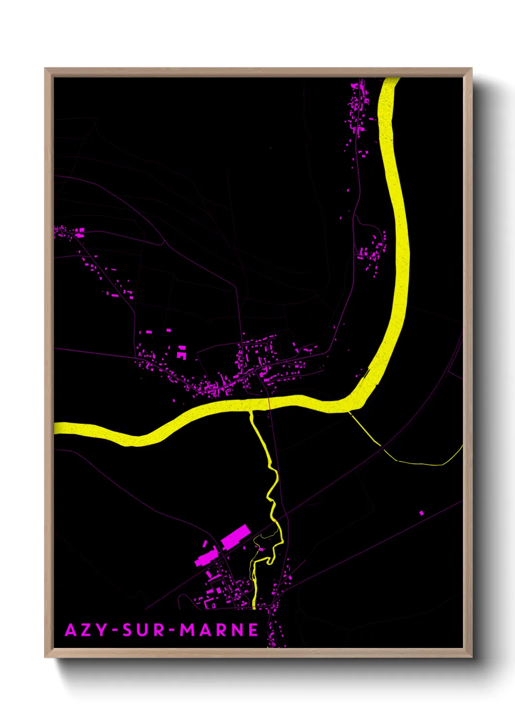 Un poster carteAzy-sur-Marne