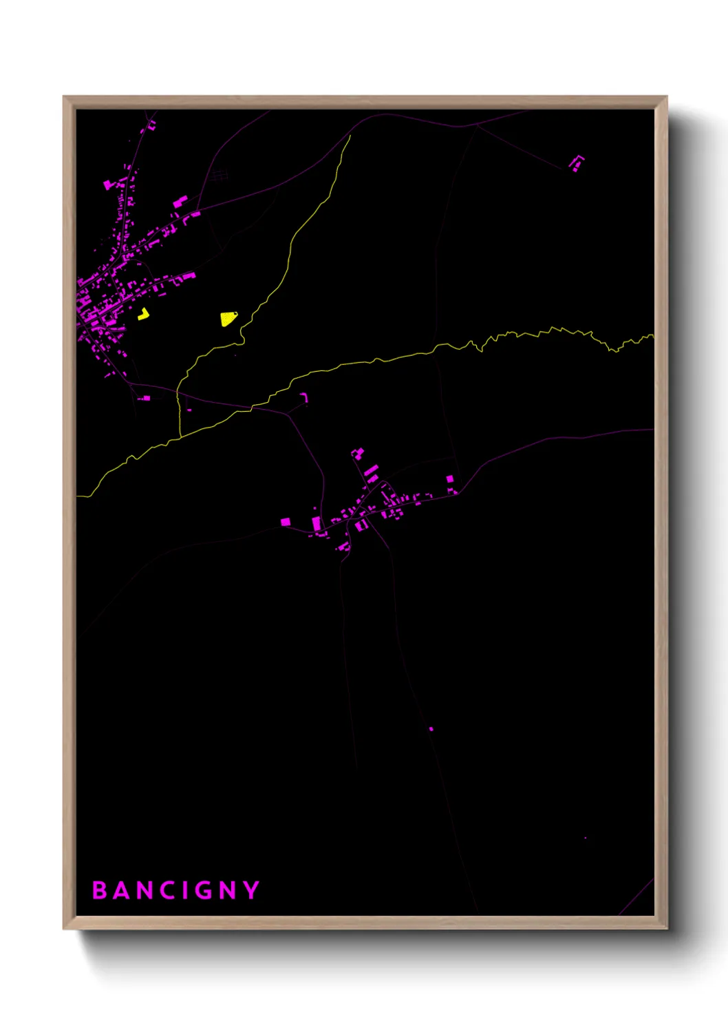 Une affiche de carte sur Bancigny