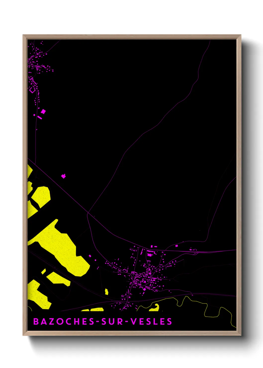Une affiche de carte sur Bazoches-sur-Vesles