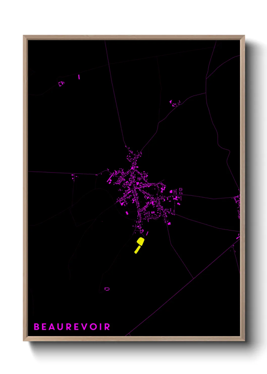 Une affiche de carte sur Beaurevoir