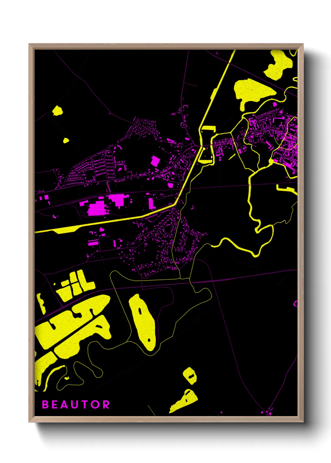 Une affiche de carte sur Beautor