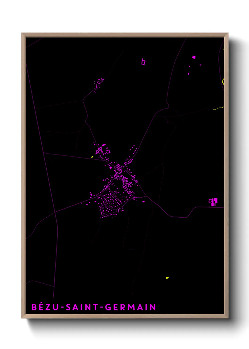 Une affiche de carte sur Bézu-Saint-Germain