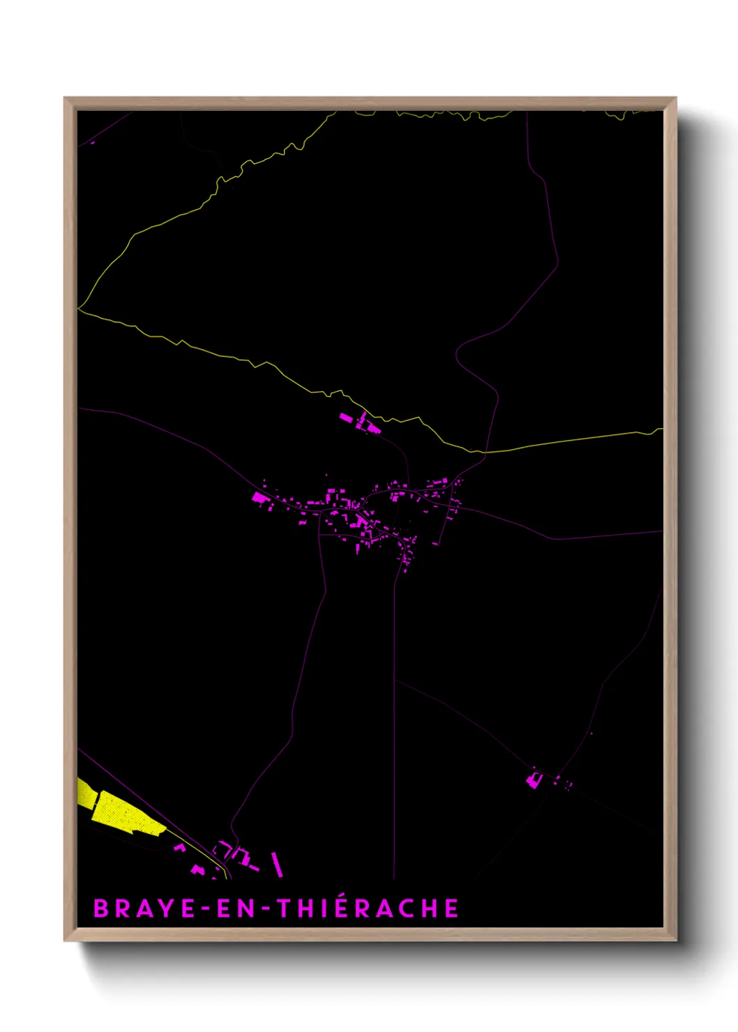 Une affiche de carte sur Braye-en-Thiérache