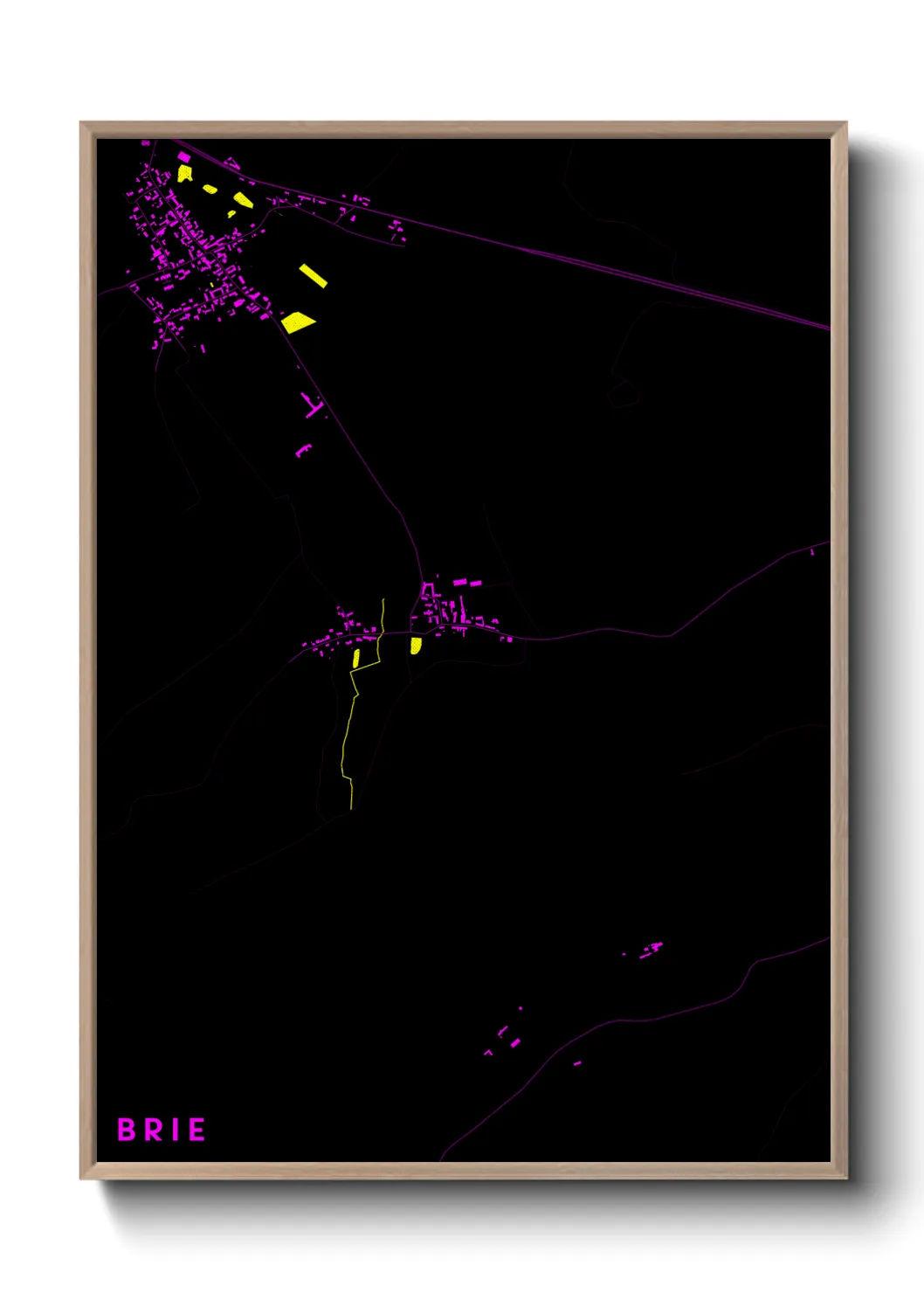 Une affiche de carte sur Brie