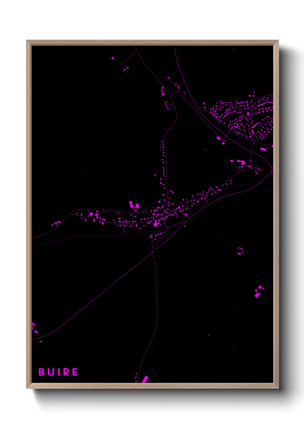 Une affiche de carte sur Buire