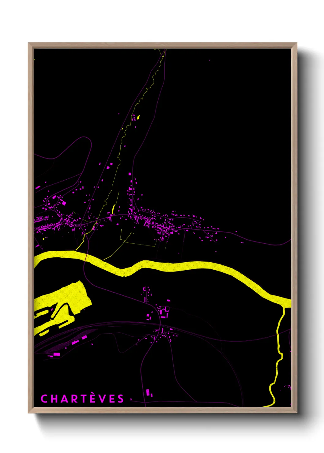 Une affiche de carte sur Chartèves