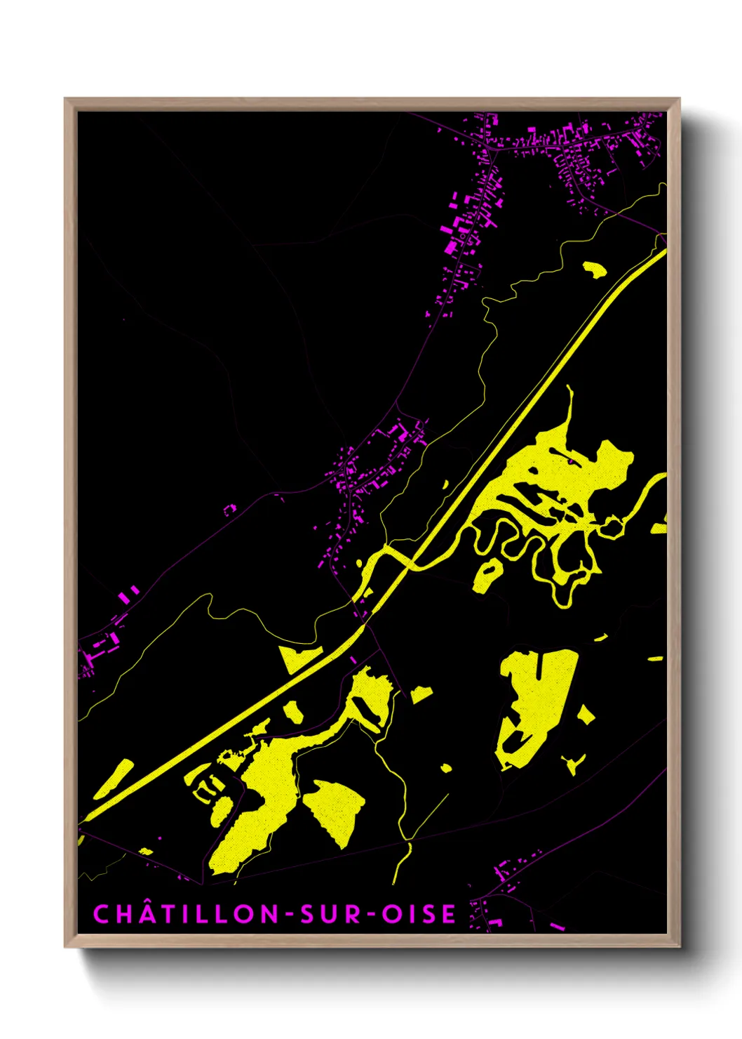 Un poster carteChâtillon-sur-Oise