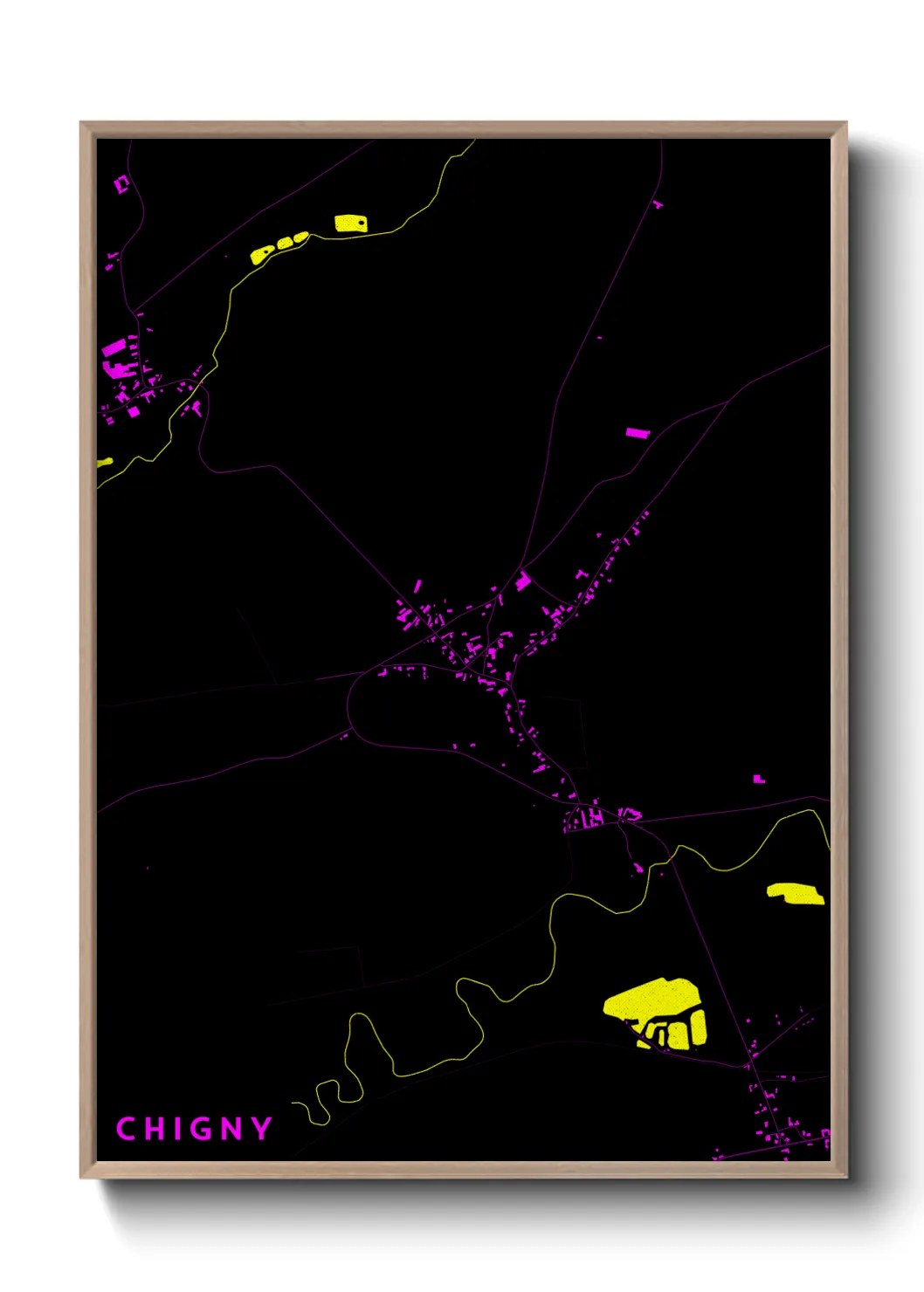 Une affiche de carte sur Chigny