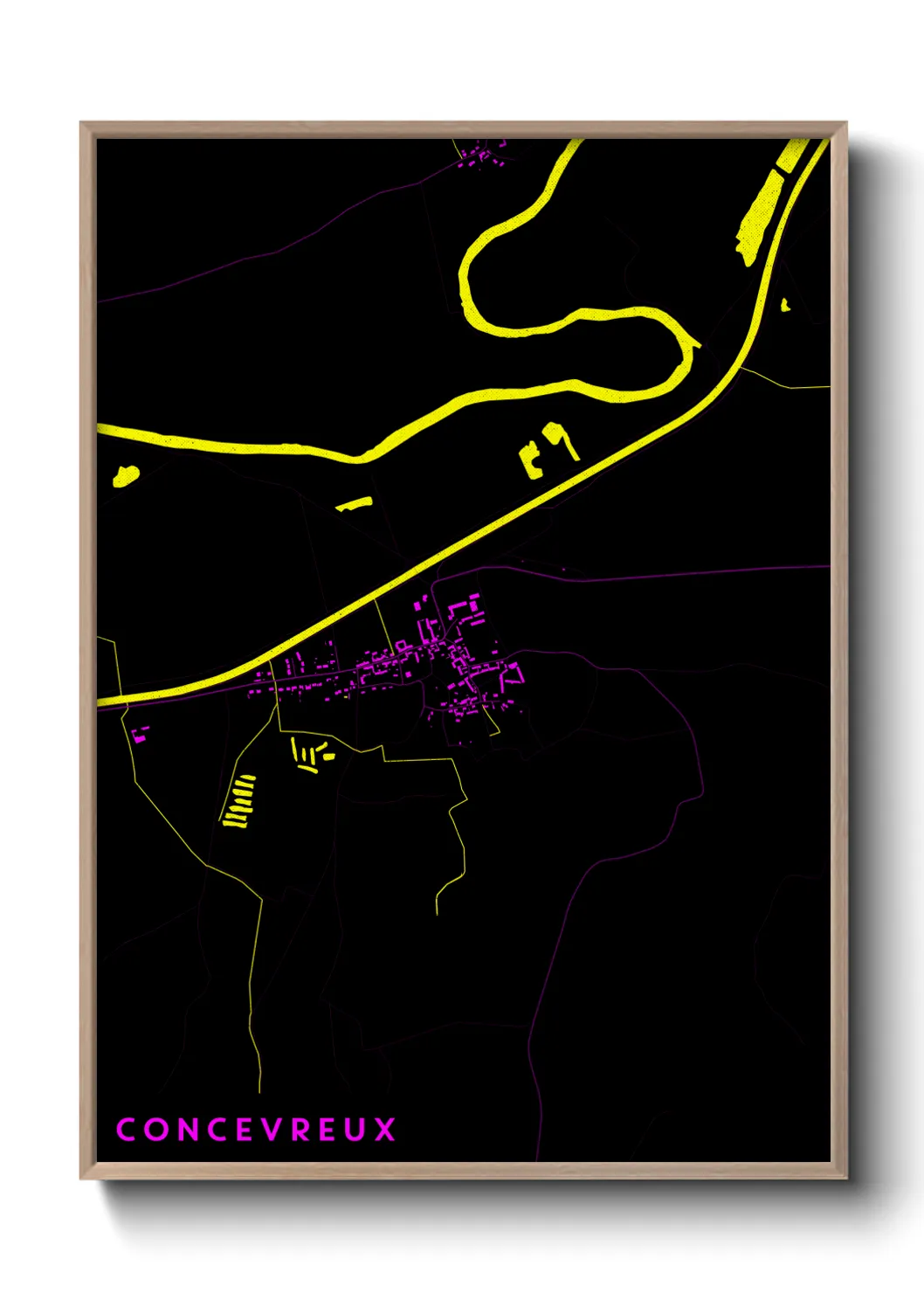 Une affiche de carte sur Concevreux