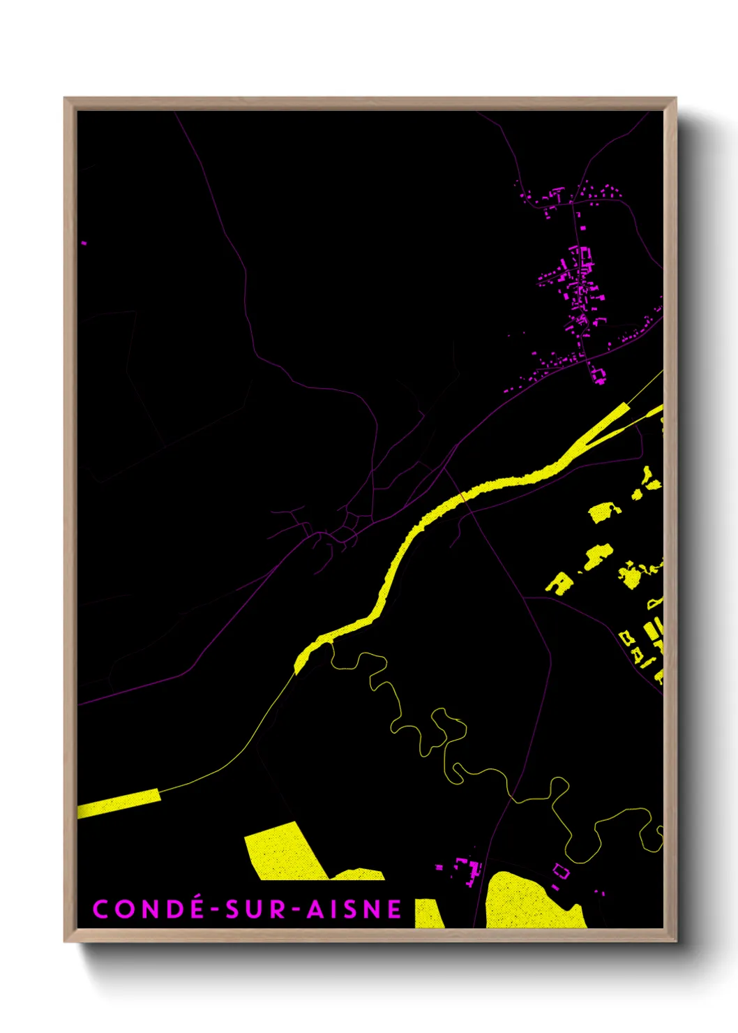 Une affiche de carte sur Condé-sur-Aisne