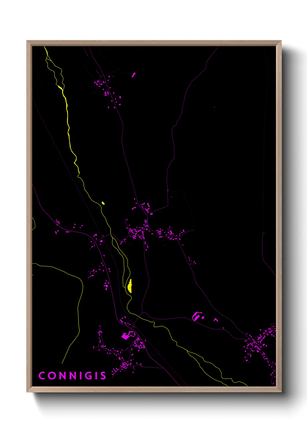Une affiche de carte sur Connigis