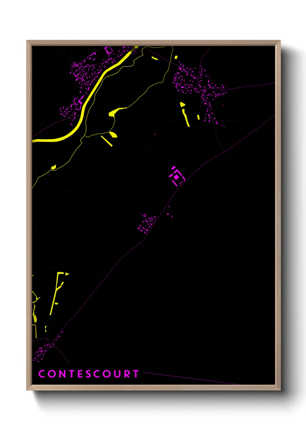 Une affiche de carte sur Contescourt