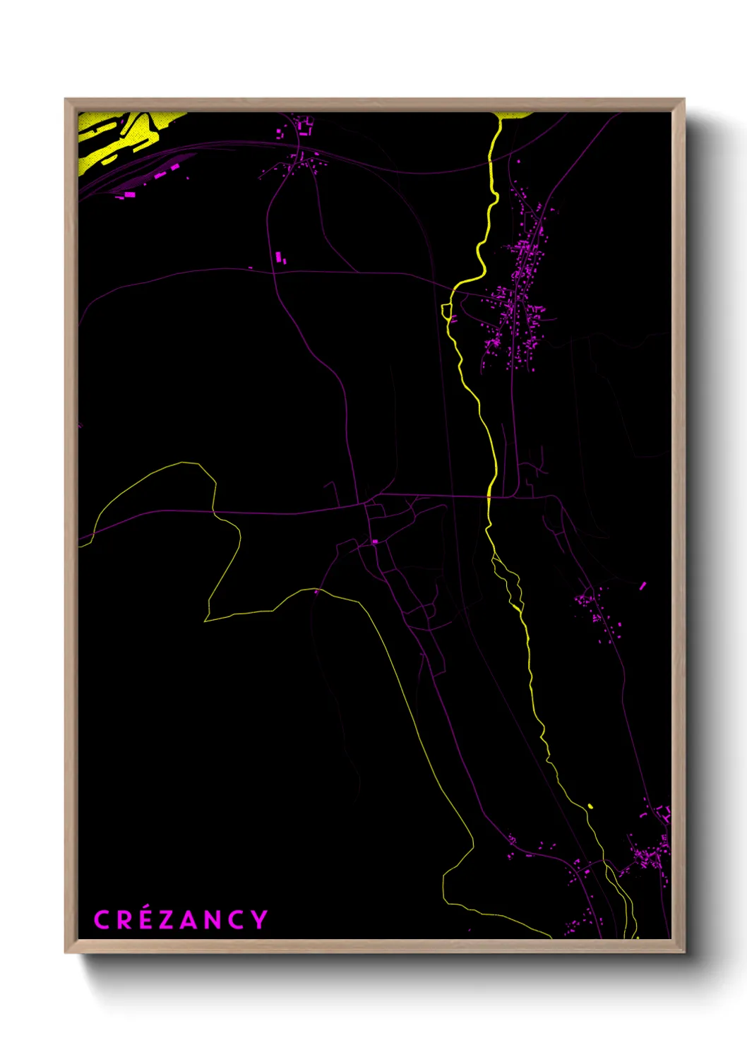 Une affiche de carte sur Crézancy