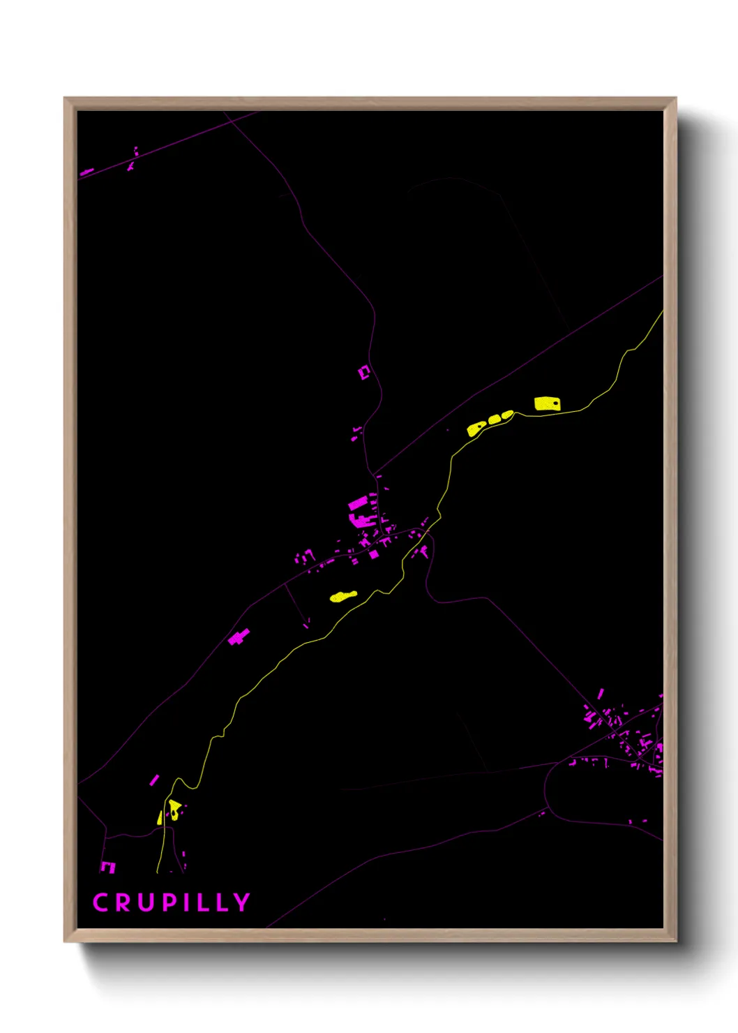 Une affiche de carte sur Crupilly