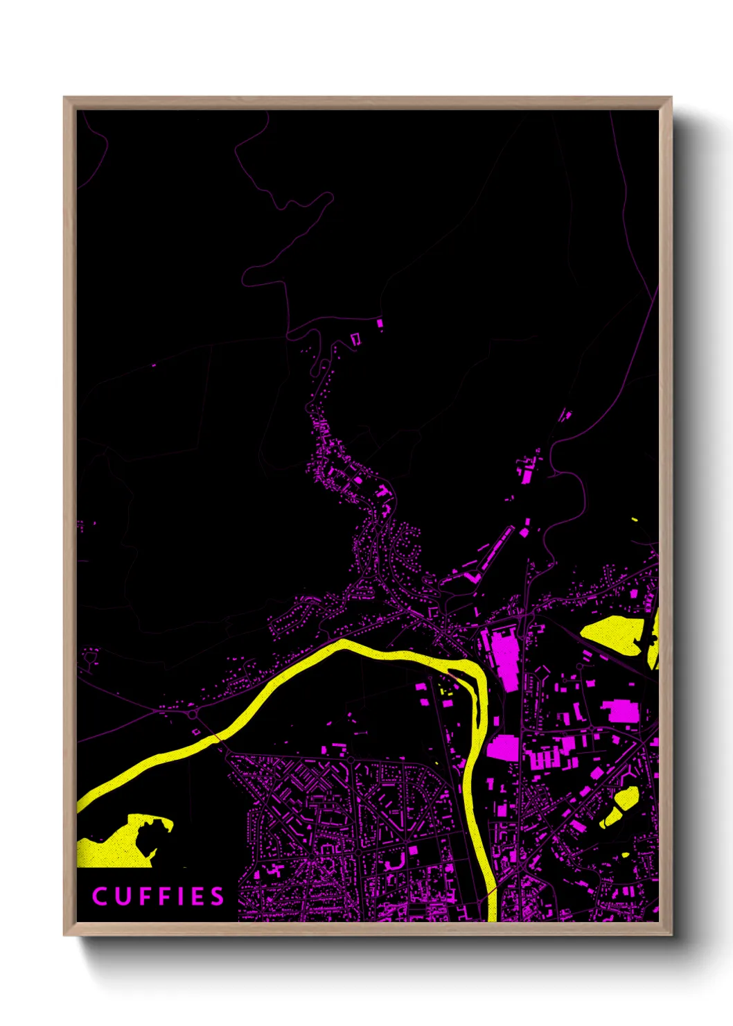 Une affiche de carte sur Cuffies