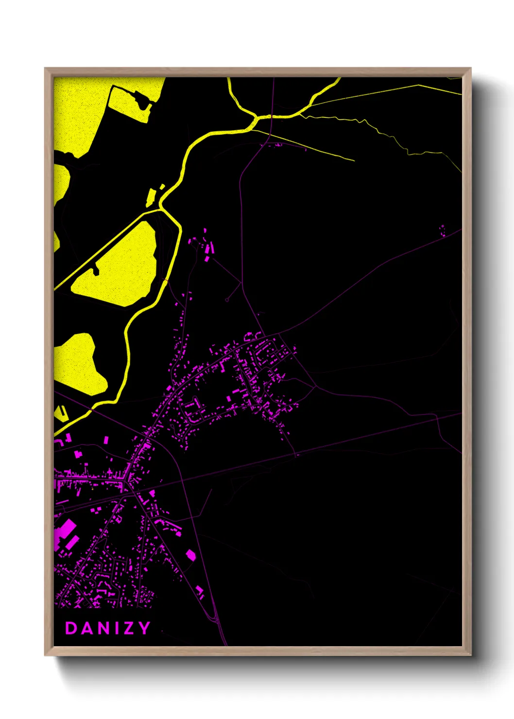 Une affiche de carte sur Danizy