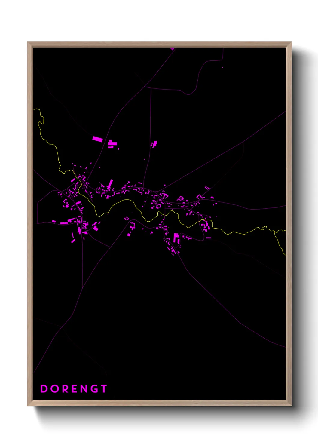 Une affiche de carte sur Dorengt