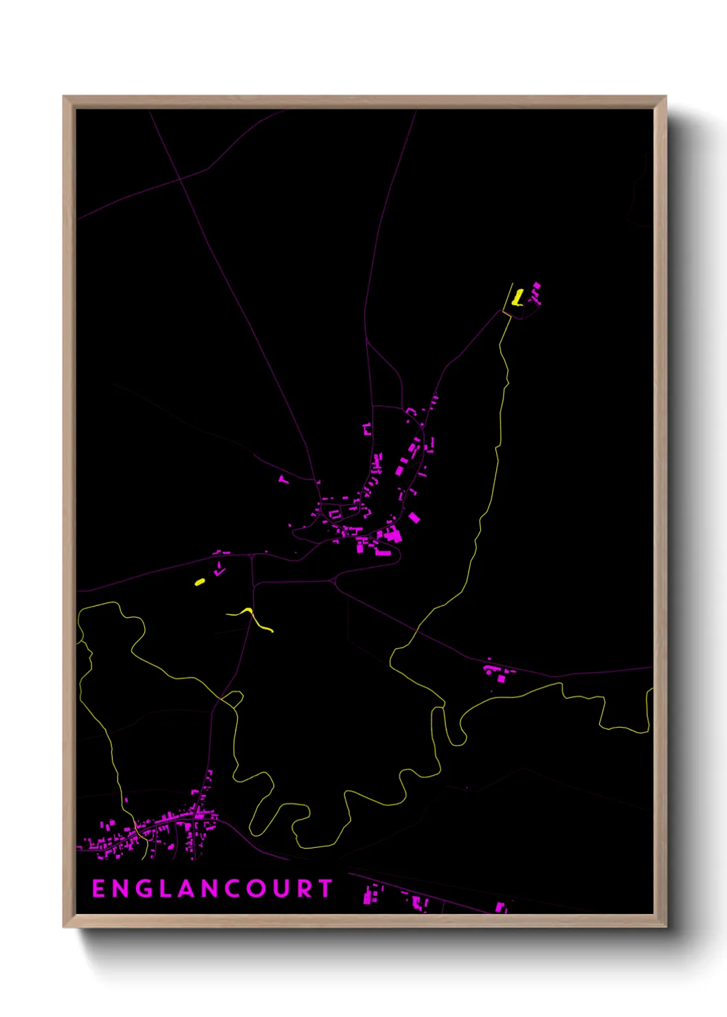 Une affiche de carte sur Englancourt