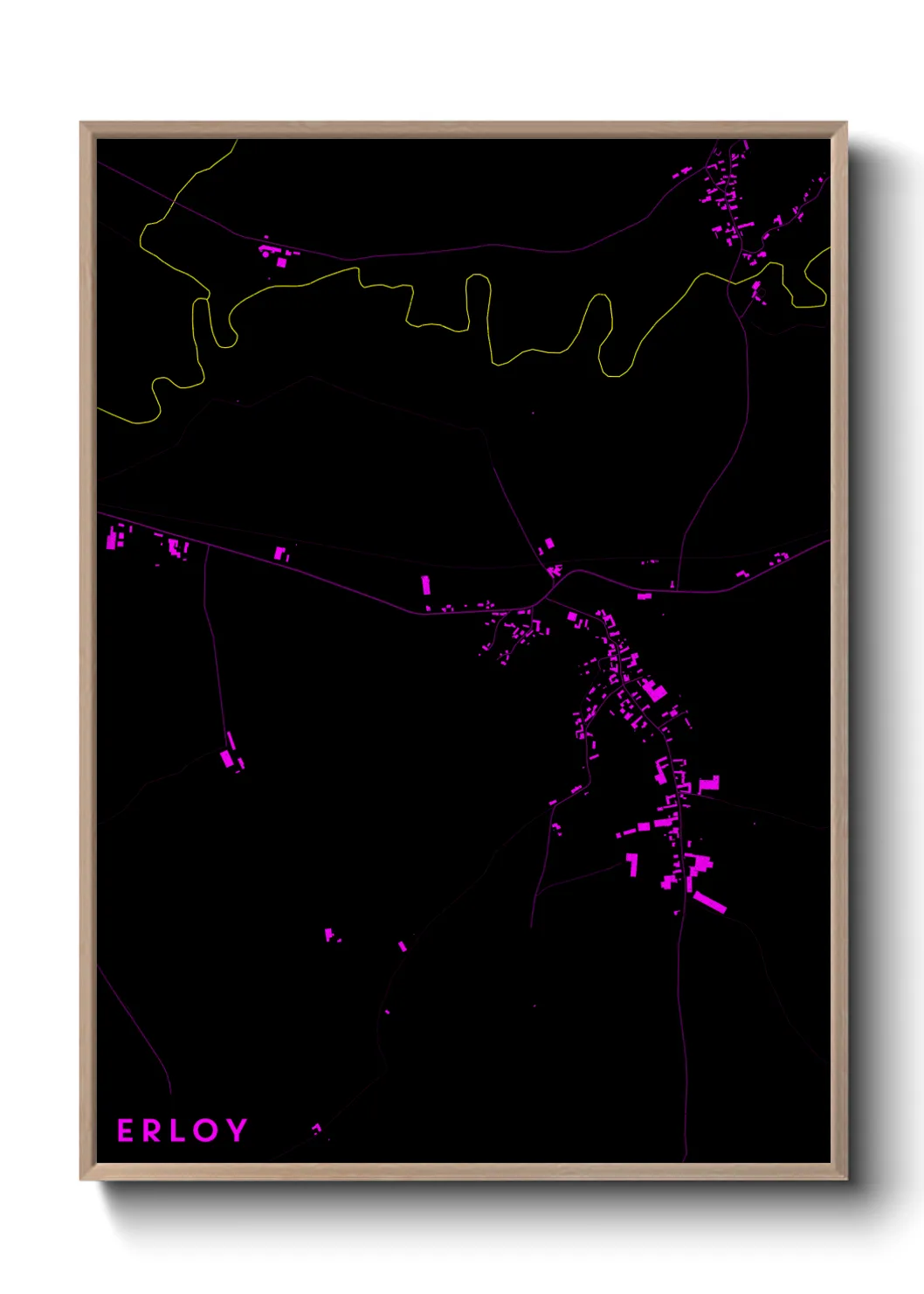Une affiche de carte sur Erloy