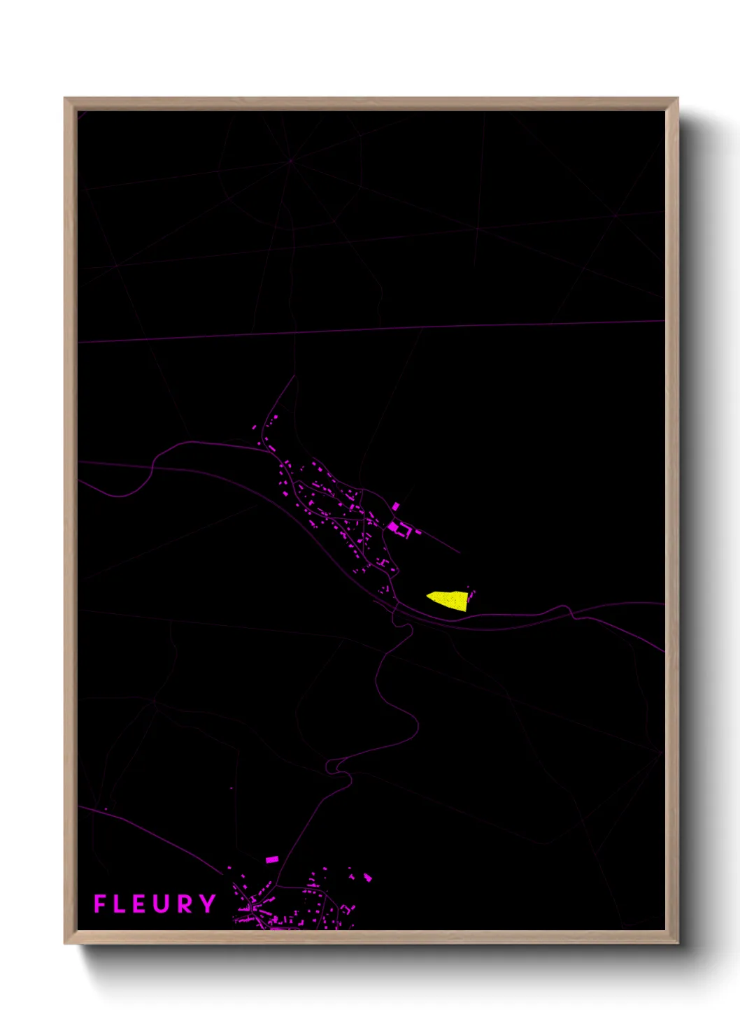 Une affiche de carte sur Fleury