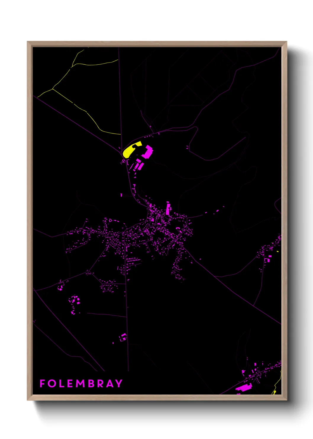 Une affiche de carte sur Folembray