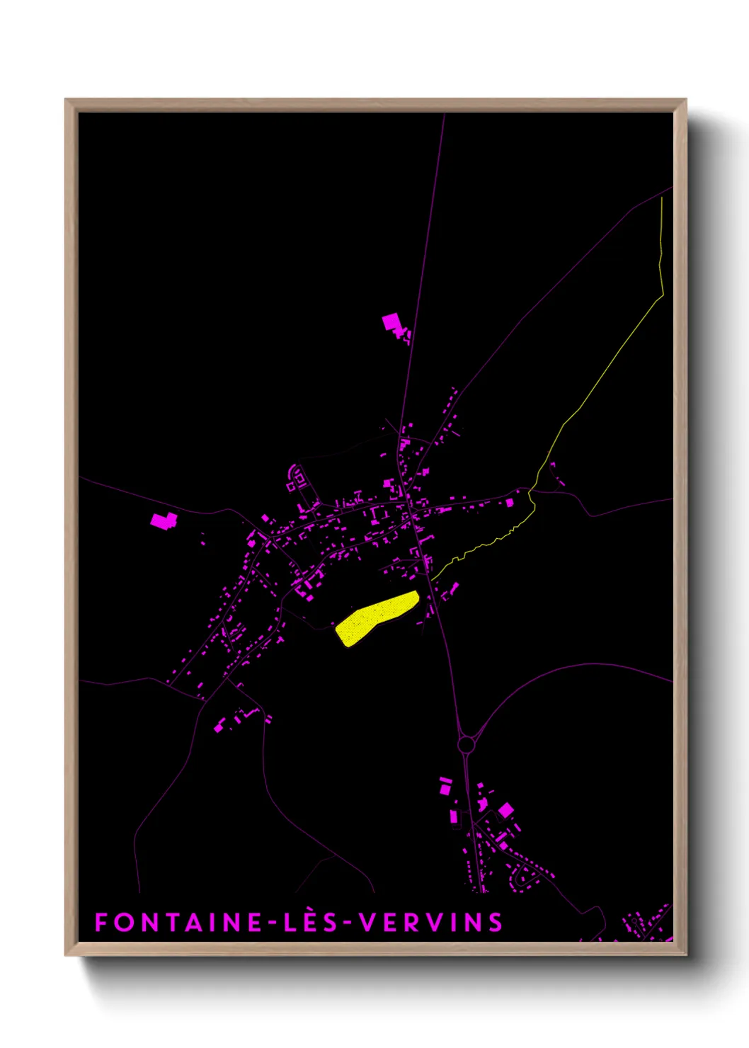Une affiche de carte sur Fontaine-lès-Vervins