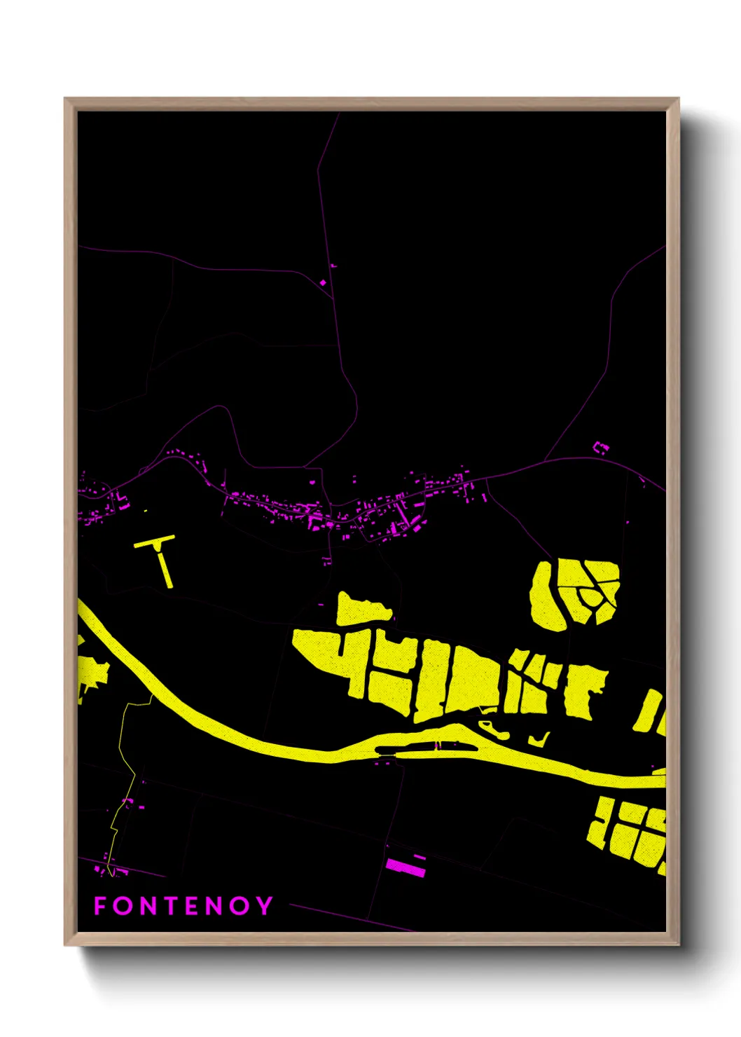 Une affiche de carte sur Fontenoy