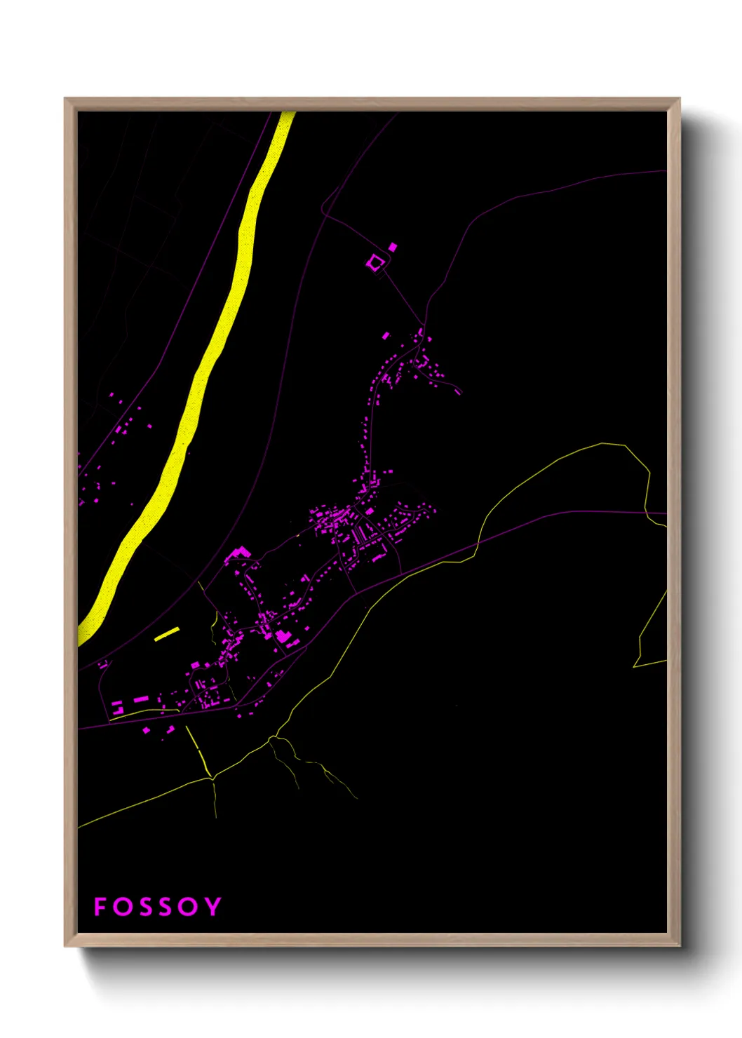 Une affiche de carte sur Fossoy