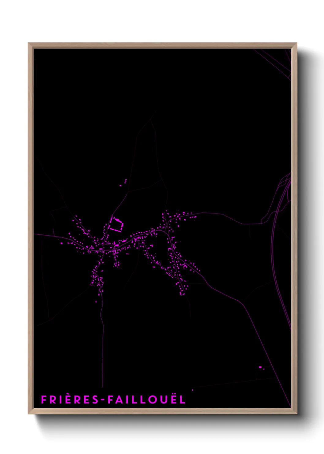 Une affiche de carte sur Frières-Faillouël