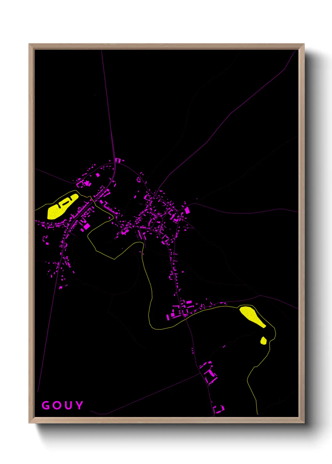 Une affiche de carte sur Gouy