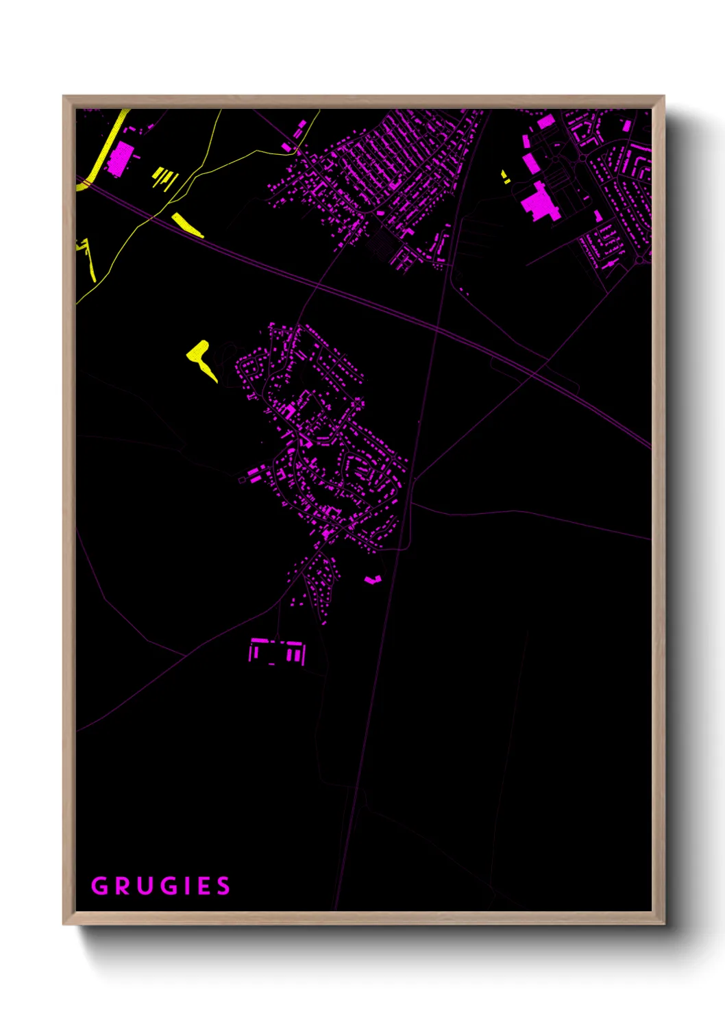 Une affiche de carte sur Grugies