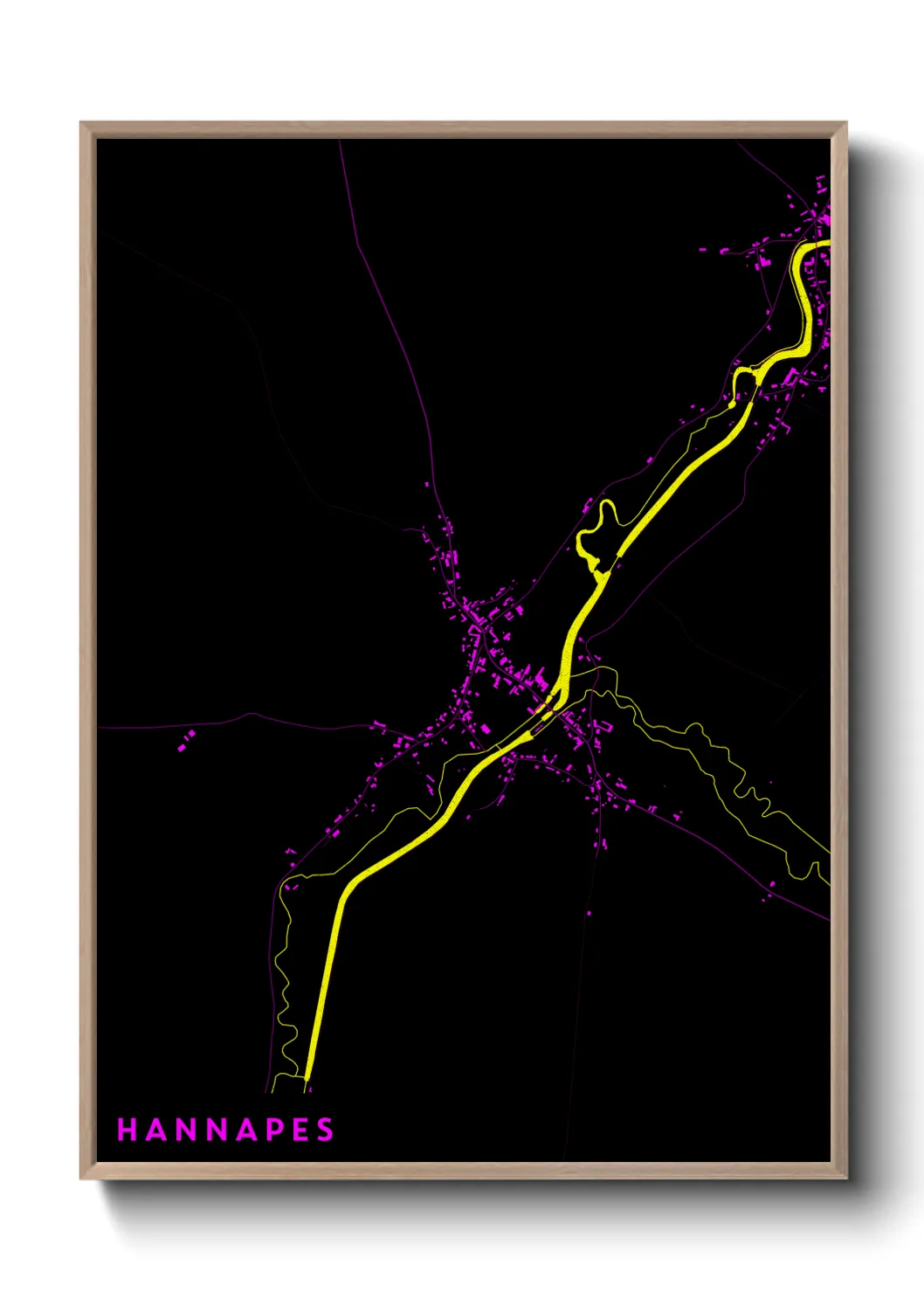 Une affiche de carte sur Hannapes