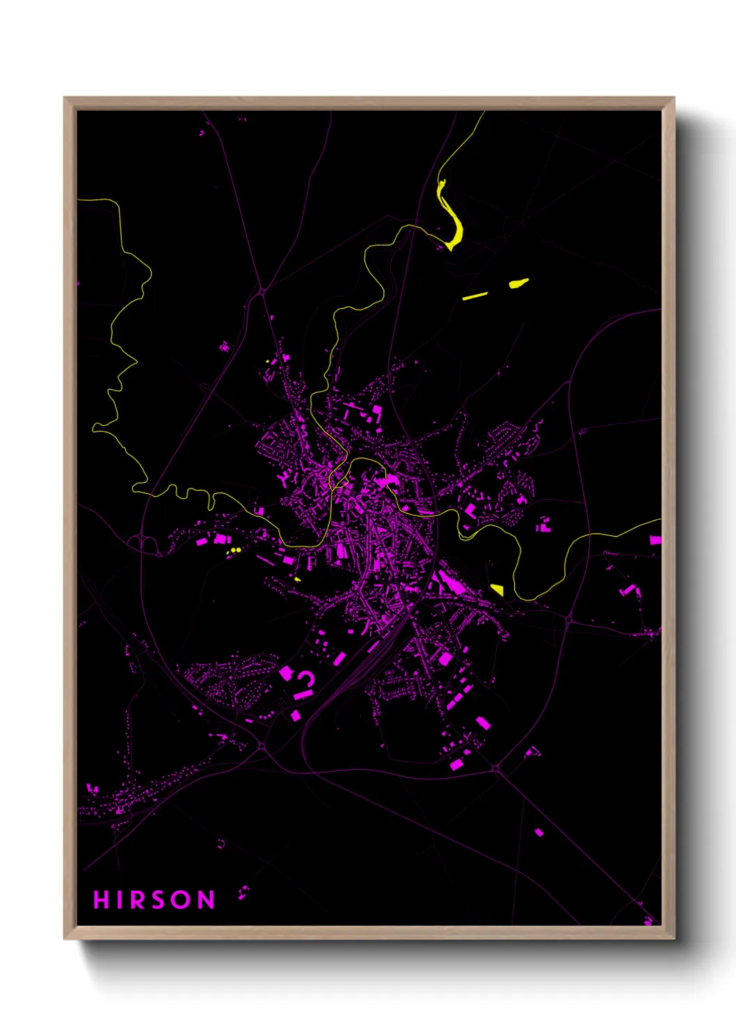 Une affiche de carte sur Hirson