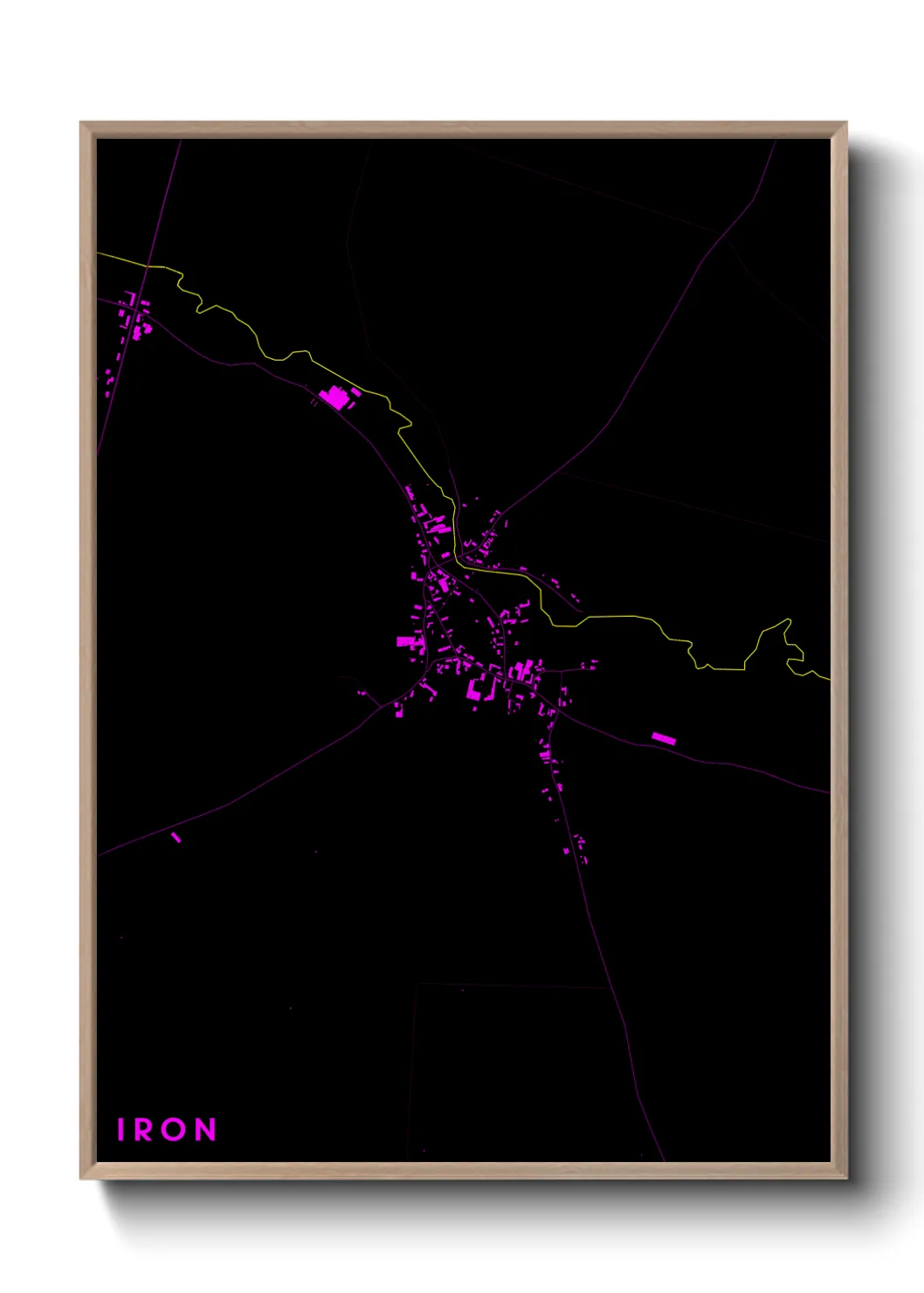 Une affiche de carte sur Iron