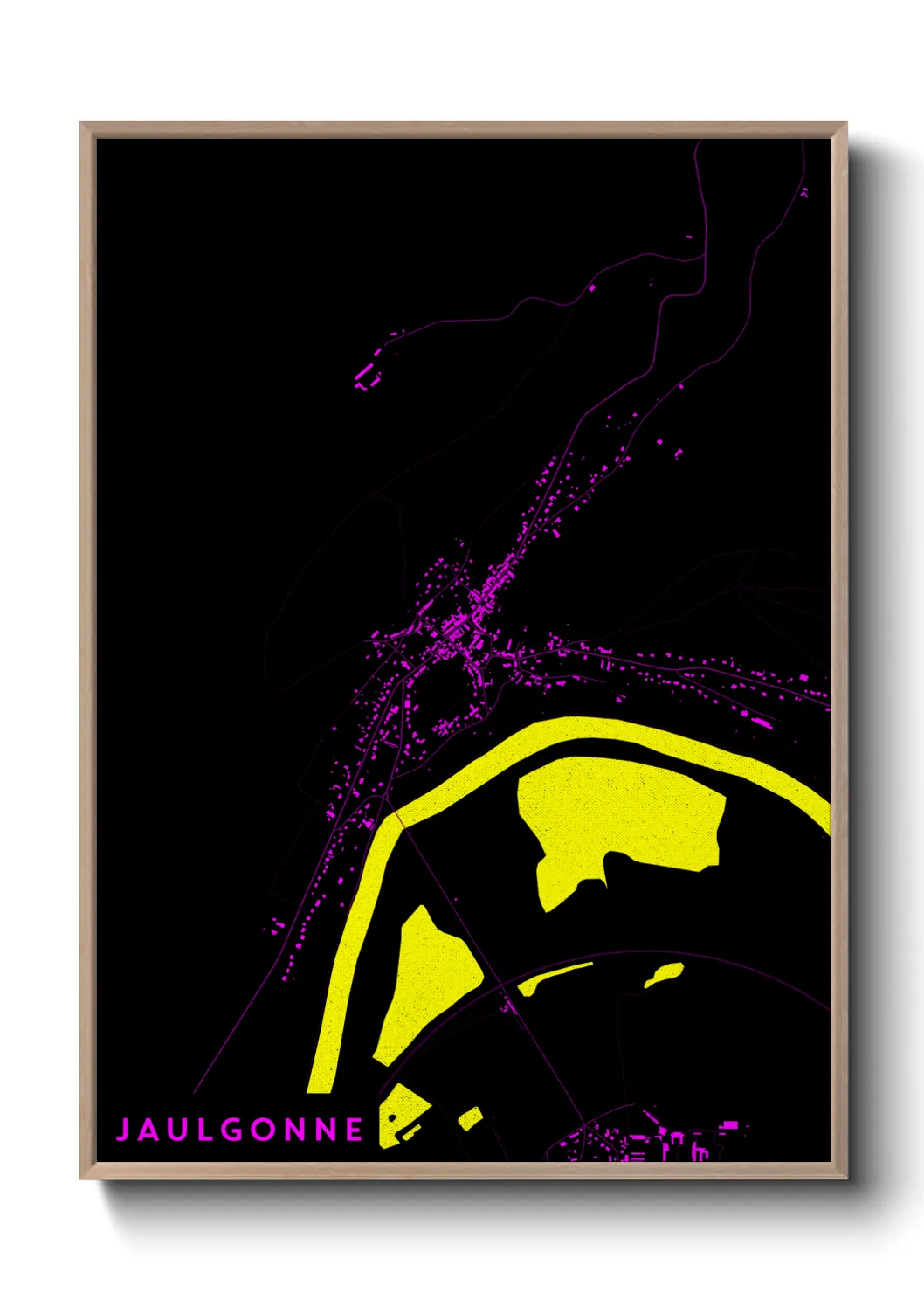 Une affiche de carte sur Jaulgonne